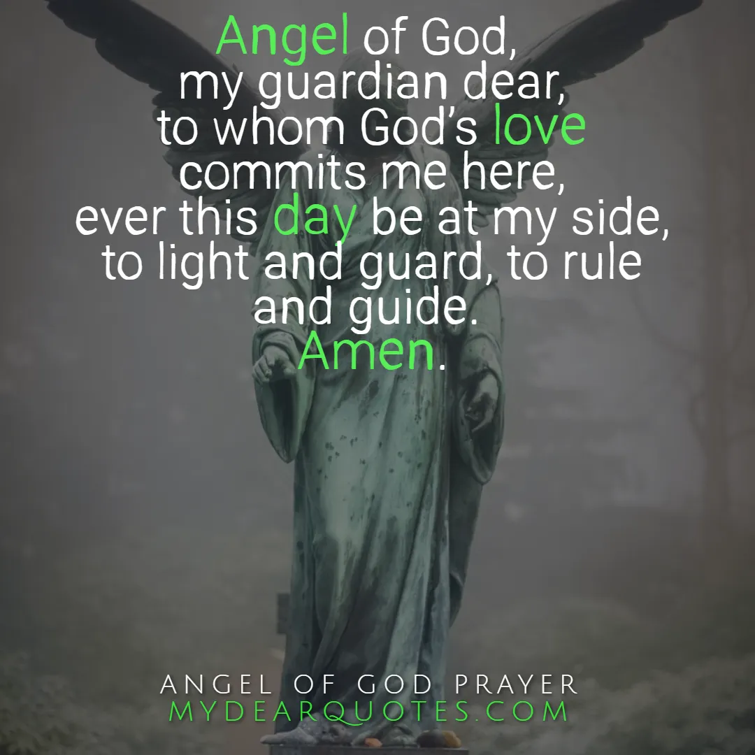 angel of god prayer with image gallery