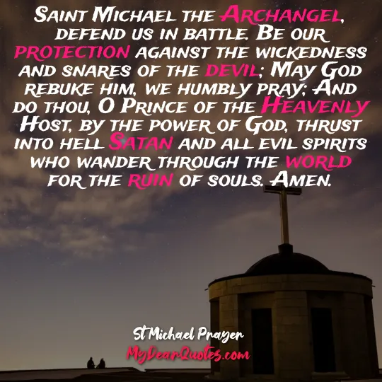 st michael chaplet prayer