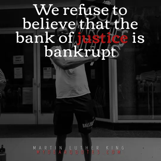bank of justice quote