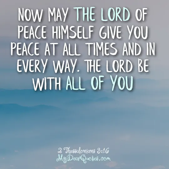 2 Thessalonians 3:16 verse