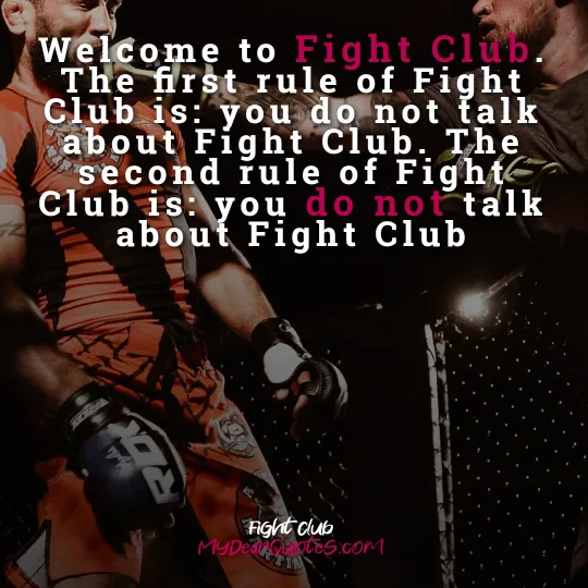 first rule of fight club quote