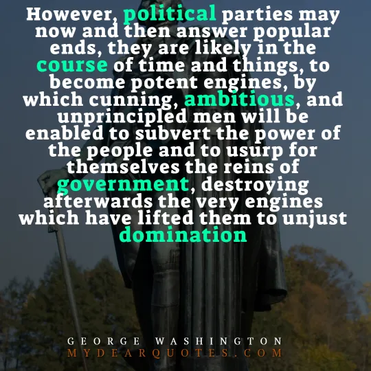 george washington two party quote