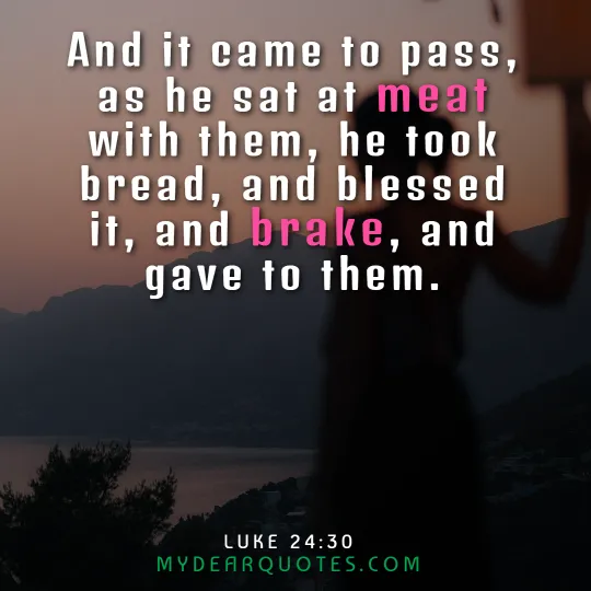 Luke 24:30 last supper verse