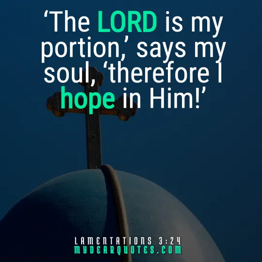 The LORD is my portion verse