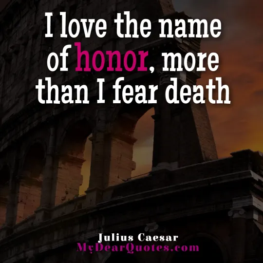 honor and death quote