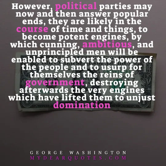 washington quote on political parties