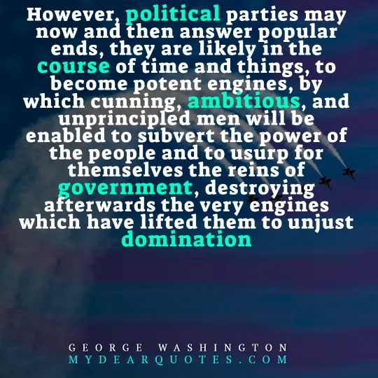 george washington parties quote