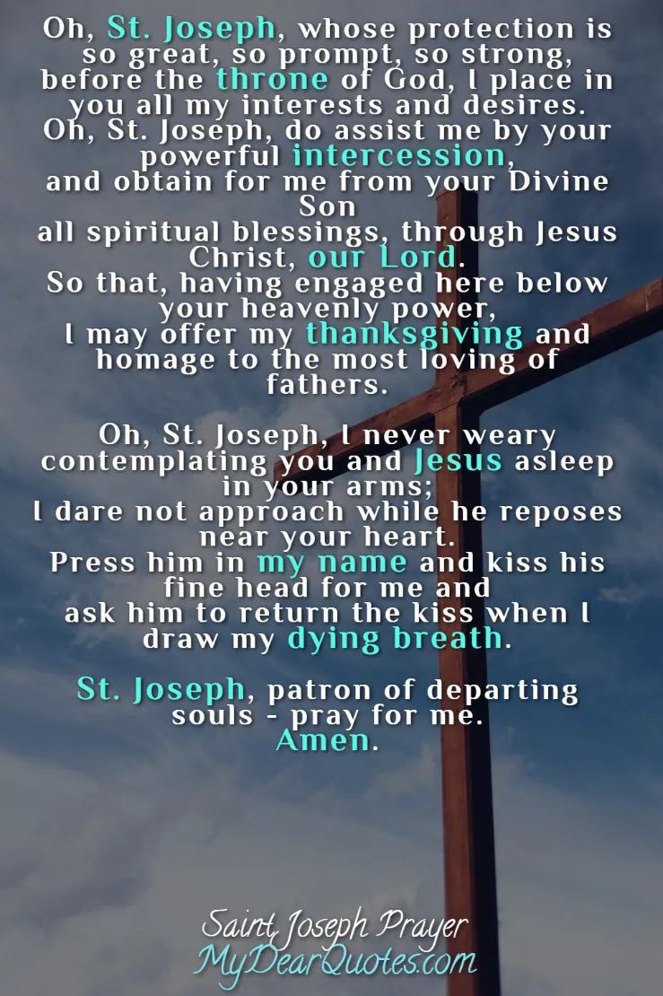 st joseph prayer miracle