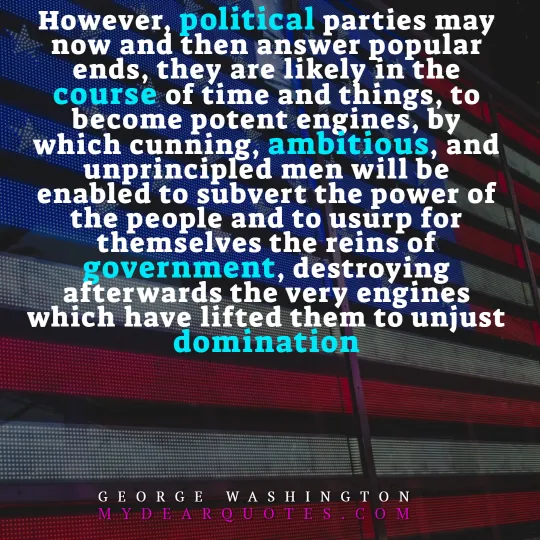 washington on political parties quote