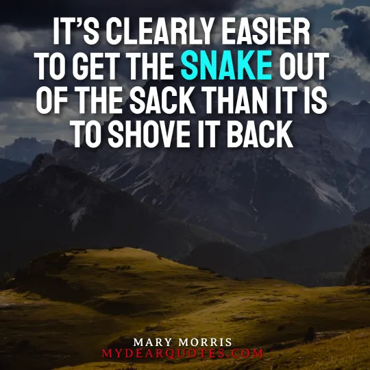 Mary Morris sayings