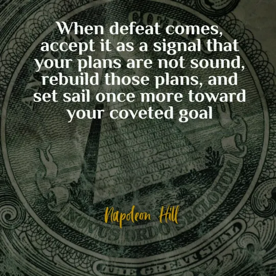 financial qoute by Napoleon Hill