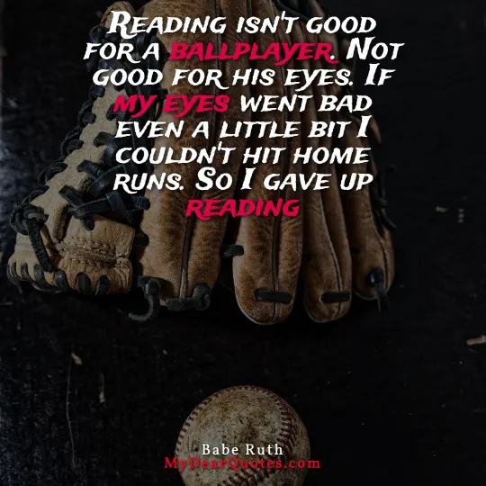 reading and baseball quote