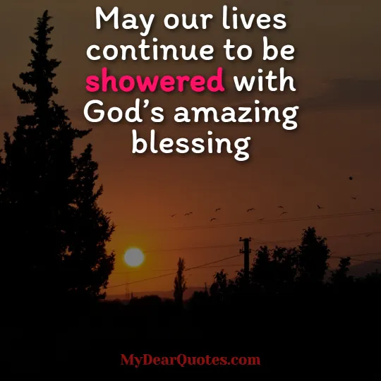 God’s amazing blessing