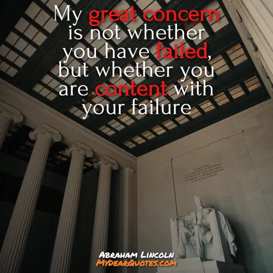 abraham lincoln quotes on failure