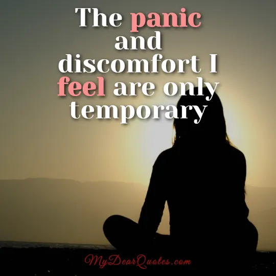 panic and discomfort affirmations