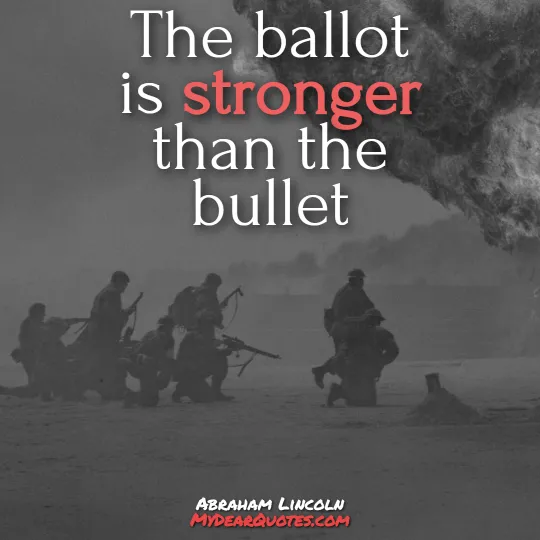 The ballot is stronger than the bullet