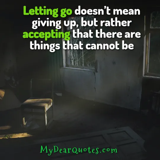 Letting go phrases