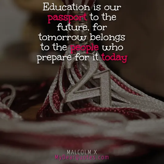 MALCOLM X education quote