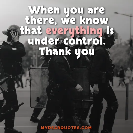 Thank you police quotes