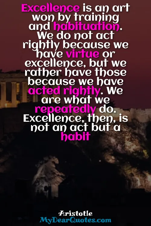 aristotle perfection quote