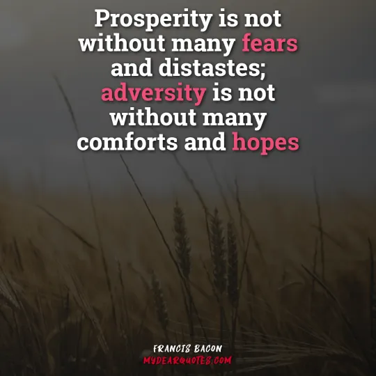 Francis Bacon quote on adversity and prosperity