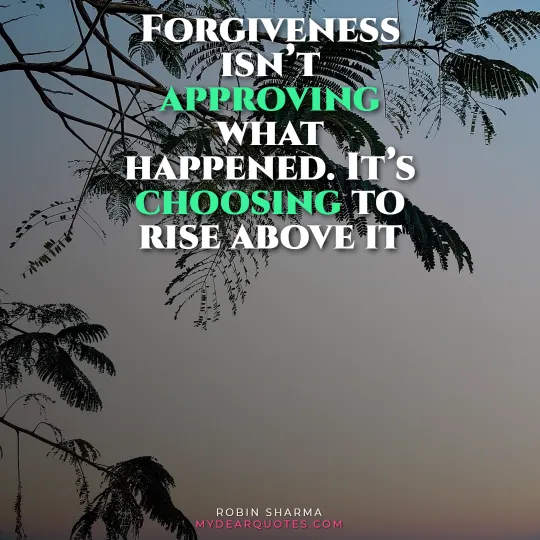 Forgiveness isn’t approving what happened
