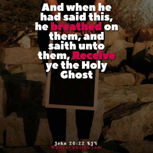 John 20:22 KJV bible passage