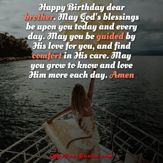 Happy Birthday dear brother quote