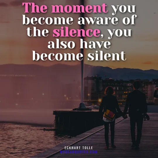Eckhart Tolle silence sayings
