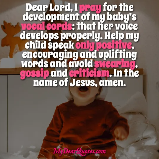 PRAYER FOR BABY'S VOICE