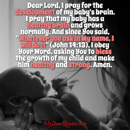 PRAYER FOR BABY'S BRAIN