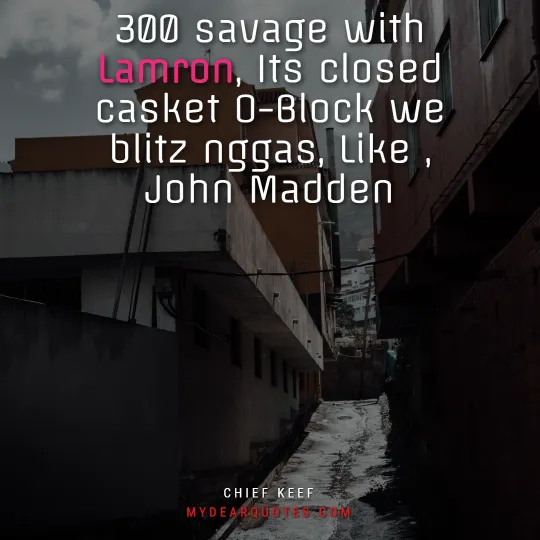 300 savage with Lamron, Its closed casket O-Block we blitz n*ggas, Like , John Madden