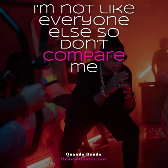 don't compare me quotes