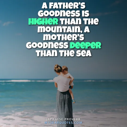 Japanese Proverb about mother and father