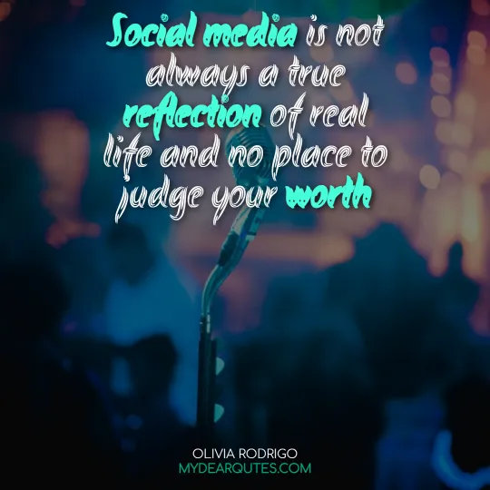 Social media is not always a true reflection of real life and no place to judge your worth