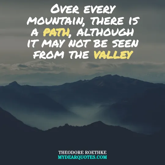 mountains and valleys phrases