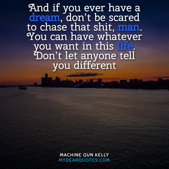 Powerful quote from MGK