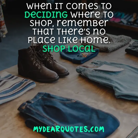 shop local captions