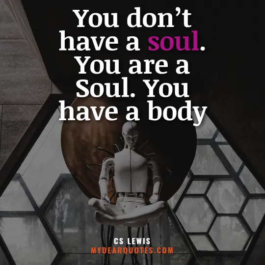 You don’t have a soul. You are a Soul. You have a body  |  CS Lewis