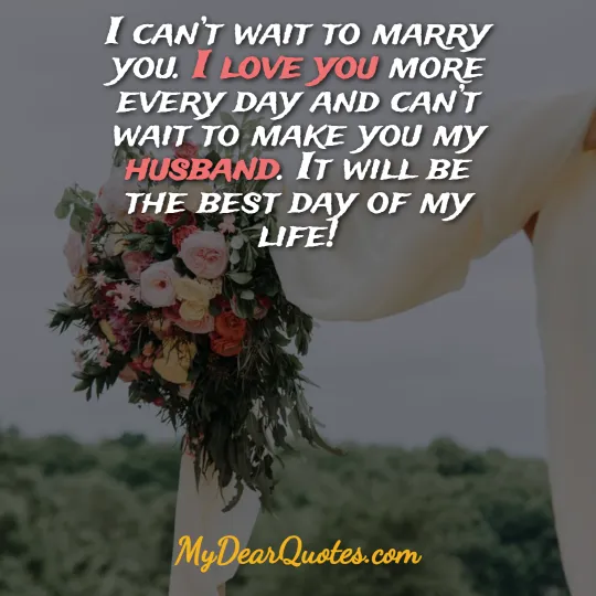 I can’t wait to marry you image