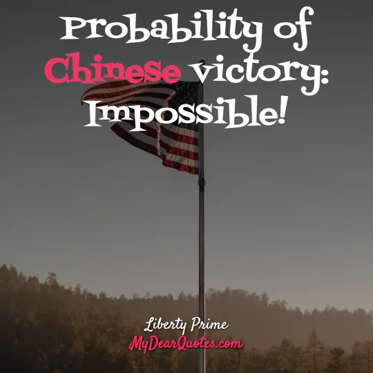 Probability of Chinese victory: Impossible caption