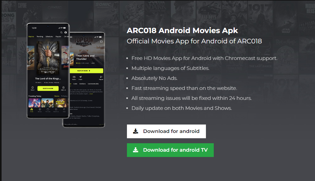 arc018 android app section