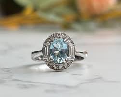 Non Traditional Engagement Rings With Vintage Aquamarine Style